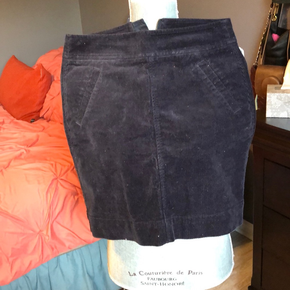 Navy blue corduroy skirt